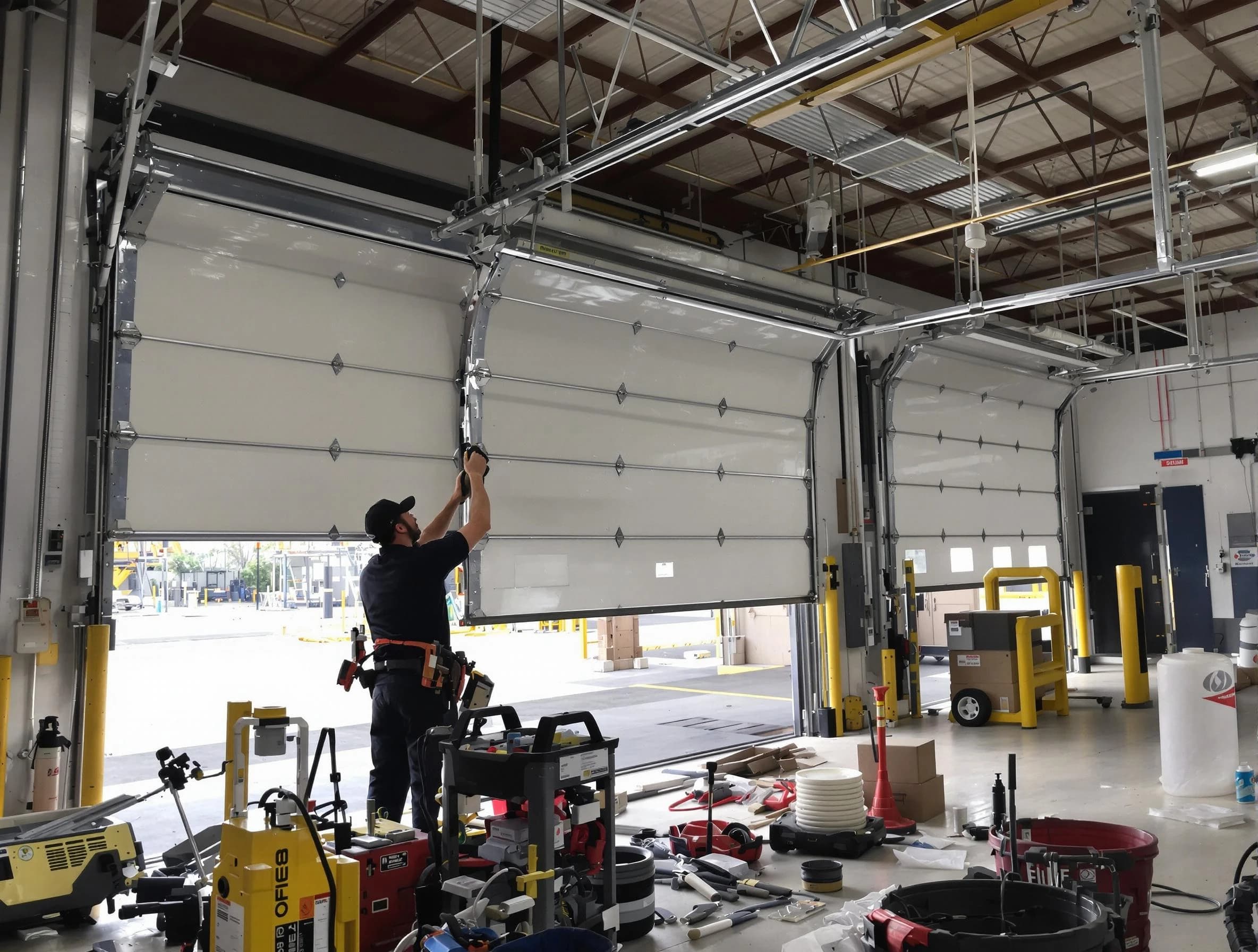 Fall River Garage Door Repair technician performing commercial garage door repair in Fall River