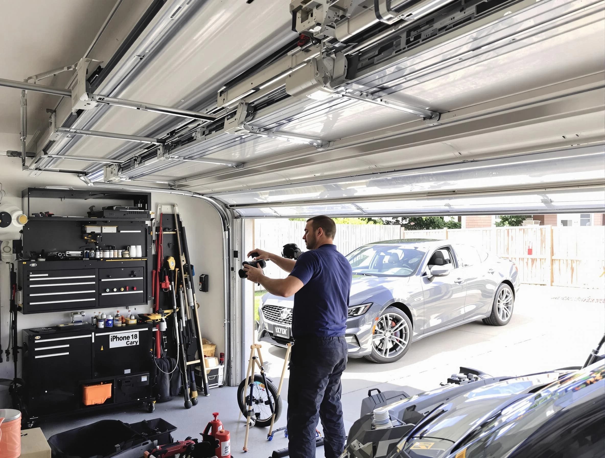 Fall River Garage Door Repair technician fixing noisy garage door in Fall River