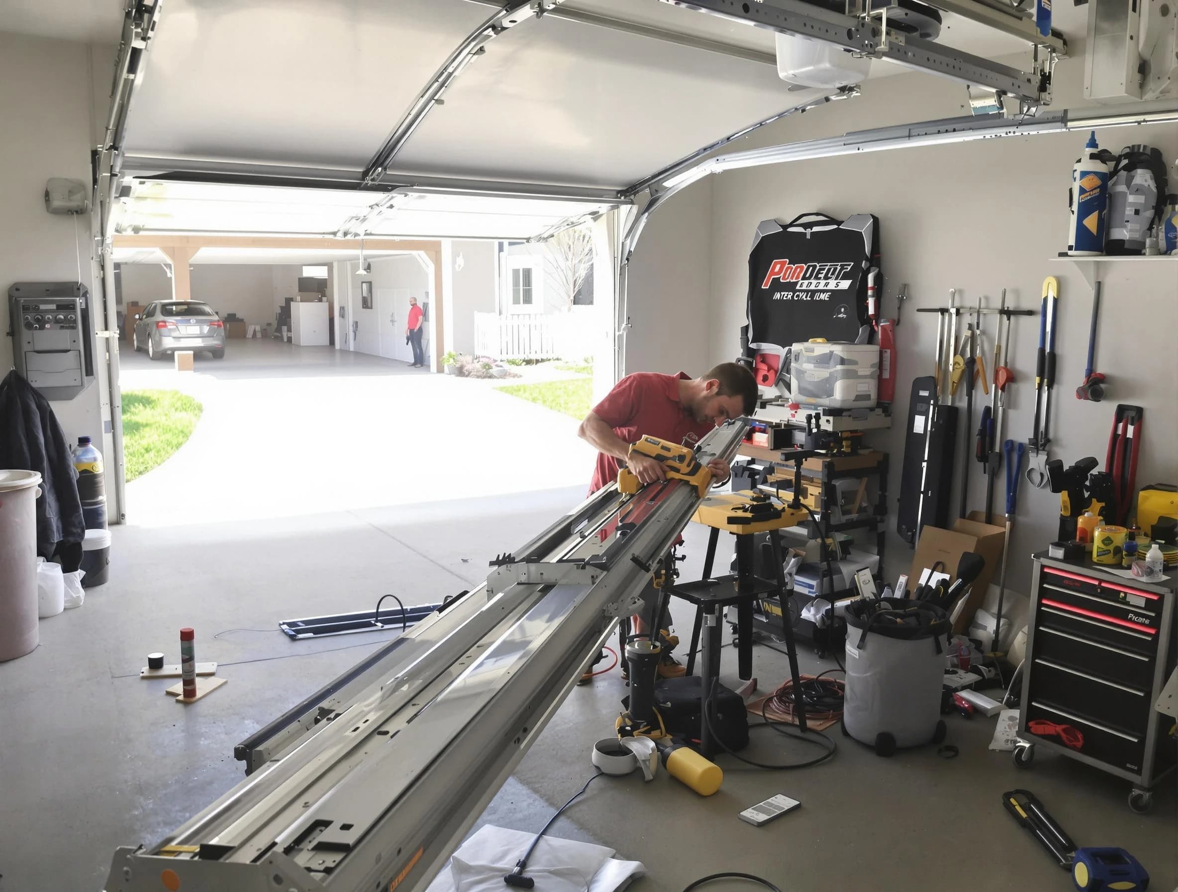 Fall River Garage Door Repair expert performing track repair in Fall River