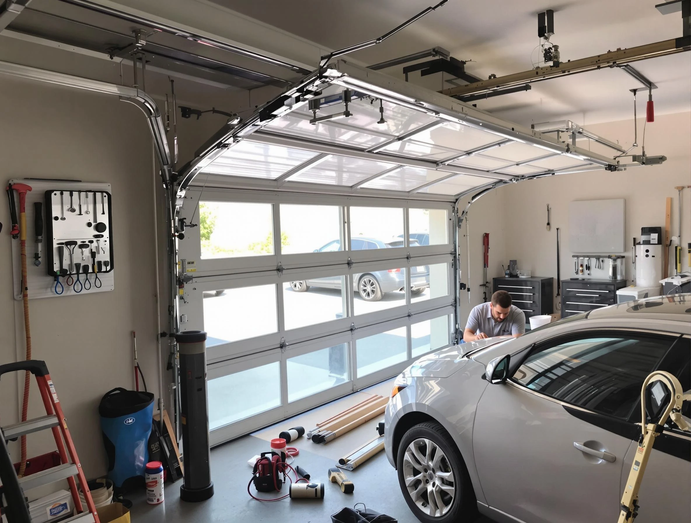 Garage door noise reduction service by Fall River Garage Door Repair in Fall River
